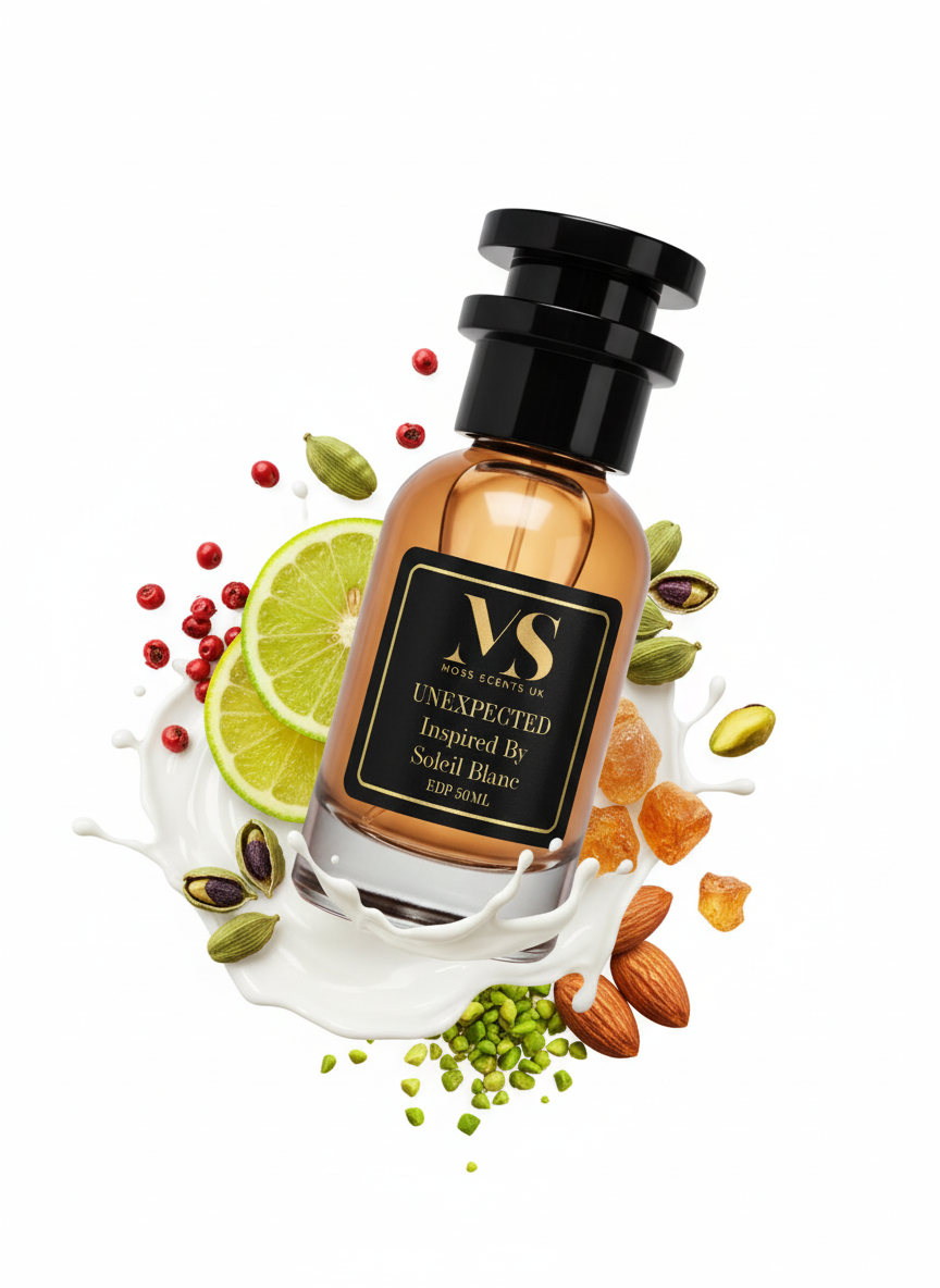 Soleil Blanc dupe UK — Unexpected by Moss Scents, pure parfum