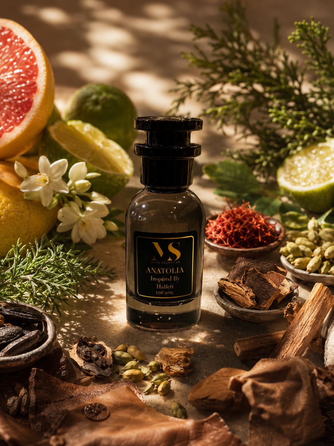 Halfeti Inspired Anatolia perfume, 50ml Extrait de Parfum concentration by Moss Scents UK