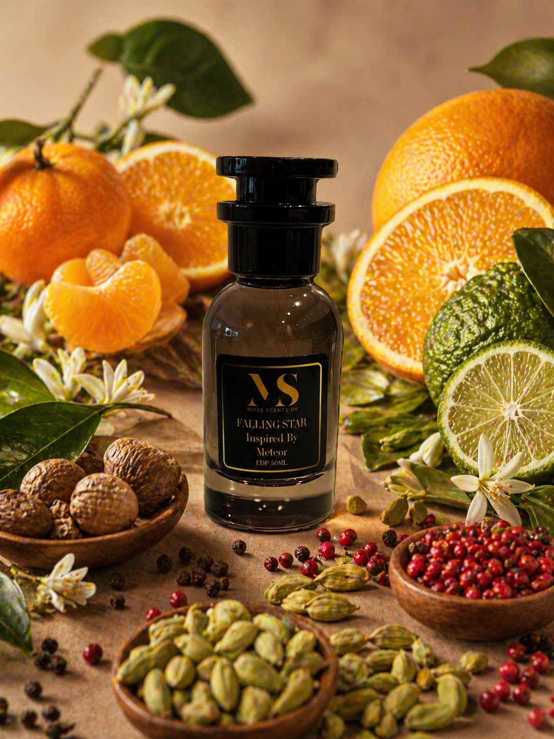 Meteore Inspired Perfume Falling Star 50ml bottle front view – Moss Scents UK